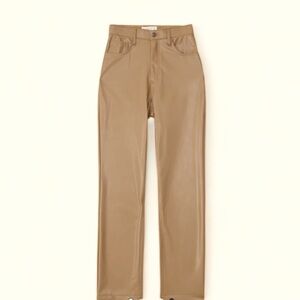 Abercrombie & Fitch Vegan Leather 90s Straight Pant
